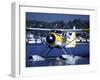 Float Plane Taxiing to Terminal on Lake Union, Washington, USA-William Sutton-Framed Photographic Print