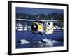 Float Plane Taxiing to Terminal on Lake Union, Washington, USA-William Sutton-Framed Photographic Print