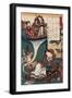 Floating Bridge of Dreams-Tokoyuni Utagawa-Framed Art Print