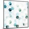 Floating Cubes Pattern-null-Mounted Art Print