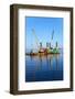 Floating Dredging Platform-Nightman1965-Framed Photographic Print