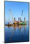 Floating Dredging Platform-Nightman1965-Mounted Photographic Print