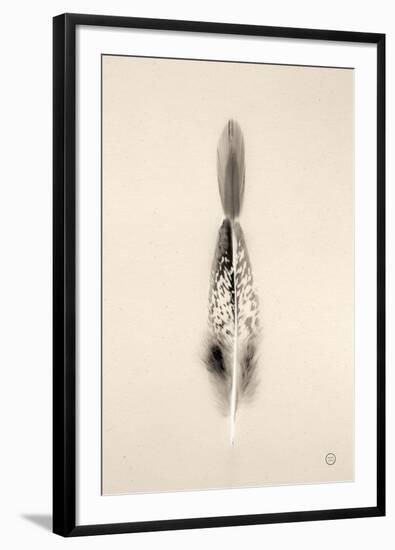 Floating Feathers I Sepia-Nathan Larson-Framed Photographic Print