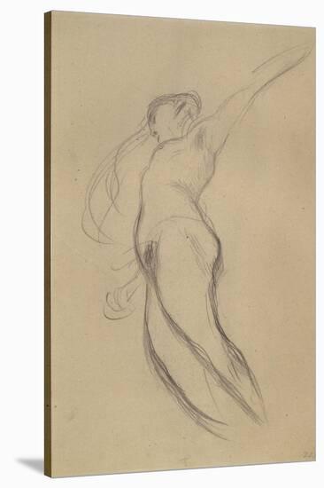 Floating Female Figure in Profile-Gustav Klimt-Stretched Canvas