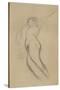 Floating Female Figure in Profile-Gustav Klimt-Stretched Canvas