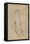 Floating Female Figure in Profile-Gustav Klimt-Framed Stretched Canvas