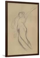 Floating Female Figure in Profile-Gustav Klimt-Framed Giclee Print