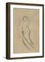 Floating Female Figure in Profile-Gustav Klimt-Framed Giclee Print