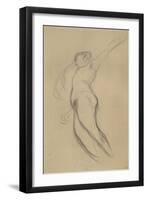 Floating Female Figure in Profile-Gustav Klimt-Framed Giclee Print