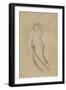 Floating Female Figure in Profile-Gustav Klimt-Framed Giclee Print