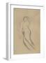 Floating Female Figure in Profile-Gustav Klimt-Framed Giclee Print