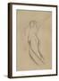 Floating Female Figure in Profile-Gustav Klimt-Framed Giclee Print