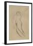 Floating Female Figure in Profile-Gustav Klimt-Framed Giclee Print