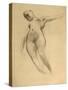 Floating Female Figure-Gustav Klimt-Stretched Canvas