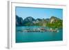 Floating Fishing Village in Halong Bay-photoroman-Framed Photographic Print