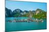 Floating Fishing Village in Halong Bay-photoroman-Mounted Photographic Print