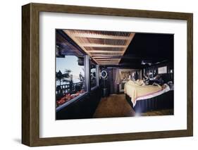 Floating-Home Owner Warren Owen Fonslor in His Bedroom, Sausalito, CA, 1971-Michael Rougier-Framed Photographic Print