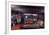 Floating-Home Owner Warren Owen Fonslor with Two Men in His Living Room, Sausalito, CA, 1971-Michael Rougier-Framed Photographic Print