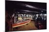 Floating-Home Owner Warren Owen Fonslor Works at a Desk in His Office, Sausalito, CA, 1971-Michael Rougier-Mounted Photographic Print