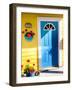 Floating Home Village Yellow Blue Door Houseboat Fisherman's Wharf Reflection Inner Harbor, Victori-BILLPERRY-Framed Photographic Print