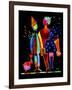 Floating Husband, Dog and Wife-Susse Volander-Framed Art Print