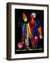 Floating Husband, Dog and Wife-Susse Volander-Framed Art Print