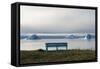 Floating iceberg in the fjord, Qeqertarsuaq, Greenland-Keren Su-Framed Stretched Canvas