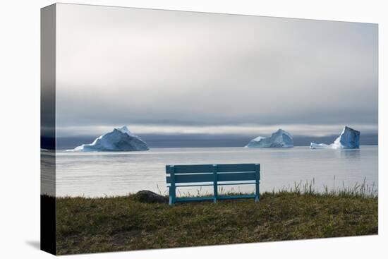 Floating iceberg in the fjord, Qeqertarsuaq, Greenland-Keren Su-Stretched Canvas