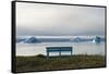 Floating iceberg in the fjord, Qeqertarsuaq, Greenland-Keren Su-Framed Stretched Canvas