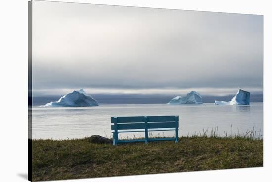 Floating iceberg in the fjord, Qeqertarsuaq, Greenland-Keren Su-Stretched Canvas