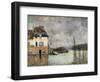 Floating in Port-Marly-Alfred Sisley-Framed Art Print