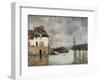 Floating in Port-Marly-Alfred Sisley-Framed Art Print