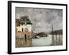 Floating in Port-Marly-Alfred Sisley-Framed Art Print