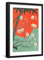 Floating Japanese Cherry Blossoms-null-Framed Art Print