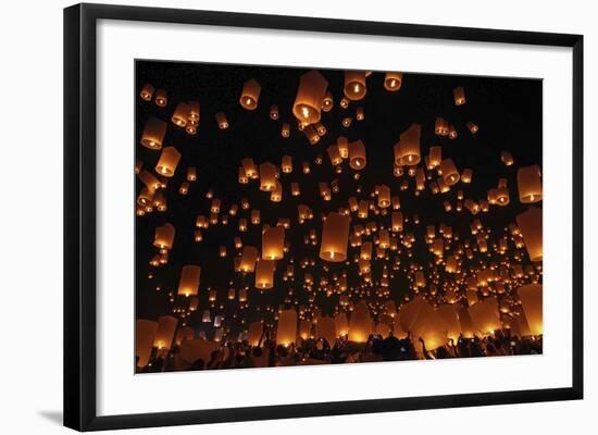 Floating Lanterns-null-Framed Giclee Print