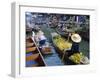 Floating Market, Damnoen Saduak, Near Bangkok, Thailand, Asia-Bruno Morandi-Framed Photographic Print