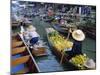 Floating Market, Damnoen Saduak, Near Bangkok, Thailand, Asia-Bruno Morandi-Mounted Photographic Print