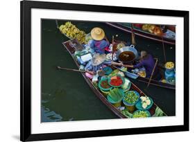 Floating Market, Damnoen Saduak, Ratchaburi Province, Thailand, Southeast Asia, Asia-null-Framed Photographic Print