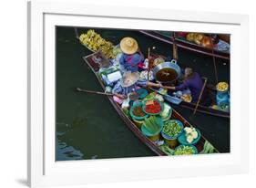 Floating Market, Damnoen Saduak, Ratchaburi Province, Thailand, Southeast Asia, Asia-null-Framed Photographic Print