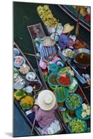 Floating Market, Damnoen Saduak, Ratchaburi Province, Thailand, Southeast Asia, Asia-null-Mounted Photographic Print