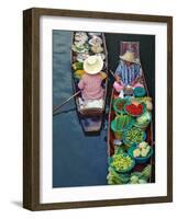 Floating Market, Damnoen Saduak, Ratchaburi Province, Thailand, Southeast Asia, Asia-null-Framed Photographic Print