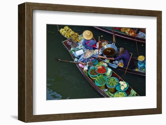 Floating Market, Damnoen Saduak, Ratchaburi Province, Thailand, Southeast Asia, Asia-null-Framed Photographic Print