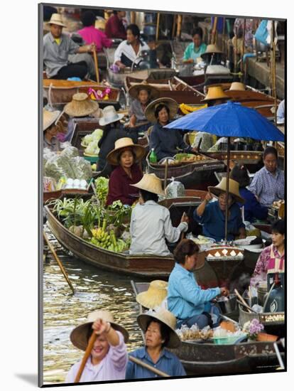 Floating Market, Damnoen Saduak, Thailand-Alan Copson-Mounted Photographic Print
