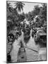 Floating Market in Bangkok-Dmitri Kessel-Mounted Premium Photographic Print