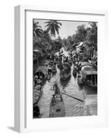 Floating Market in Bangkok-Dmitri Kessel-Framed Photographic Print