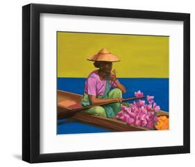 Floating Market Lake Intey-Renate Holzner-Framed Art Print
