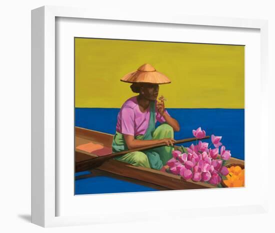 Floating Market Lake Intey-Renate Holzner-Framed Art Print