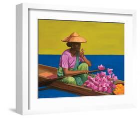 Floating Market Lake Intey-Renate Holzner-Framed Art Print