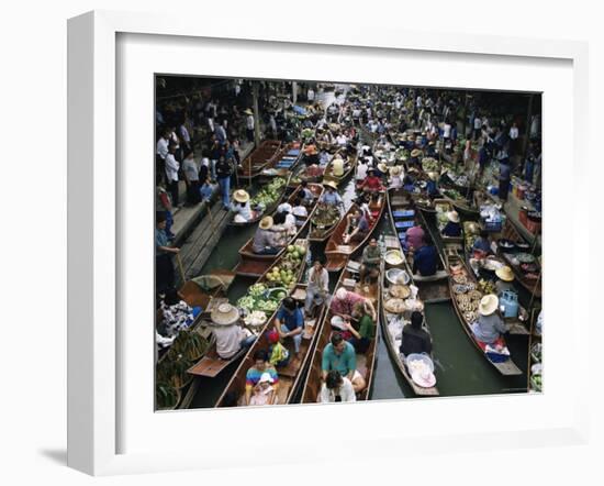Floating Market, Near Bangkok, Thailand, Southeast Asia-Liba Taylor-Framed Photographic Print