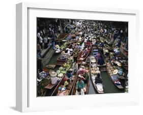 Floating Market, Near Bangkok, Thailand, Southeast Asia-Liba Taylor-Framed Photographic Print